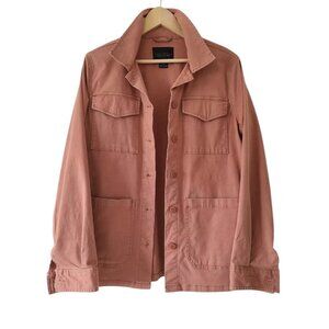 Sanctuary 4 Pocket Lightweight Utility Jacket Button‎ Terracotta Pink Sz Medium
